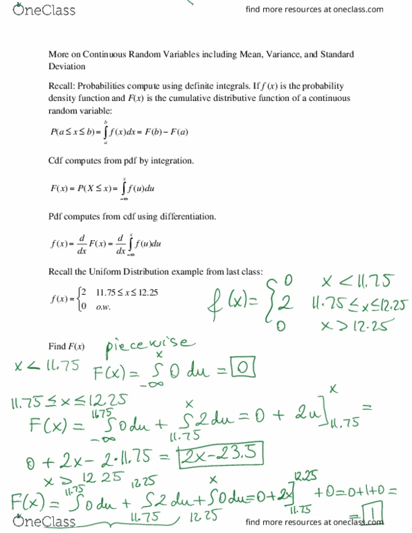 STAT 3450 Lecture Notes - Lecture 7: Probability Distribution, Standard Deviation thumbnail