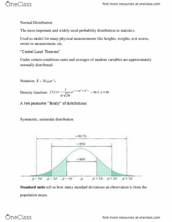 STAT 3450 Lecture Notes - Lecture 10: Unimodality, Probability Density Function, Standard Deviation thumbnail