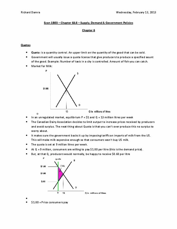 ECON 1B03 Lecture Notes - Economic Equilibrium, Tax Incidence, Golden Rule thumbnail