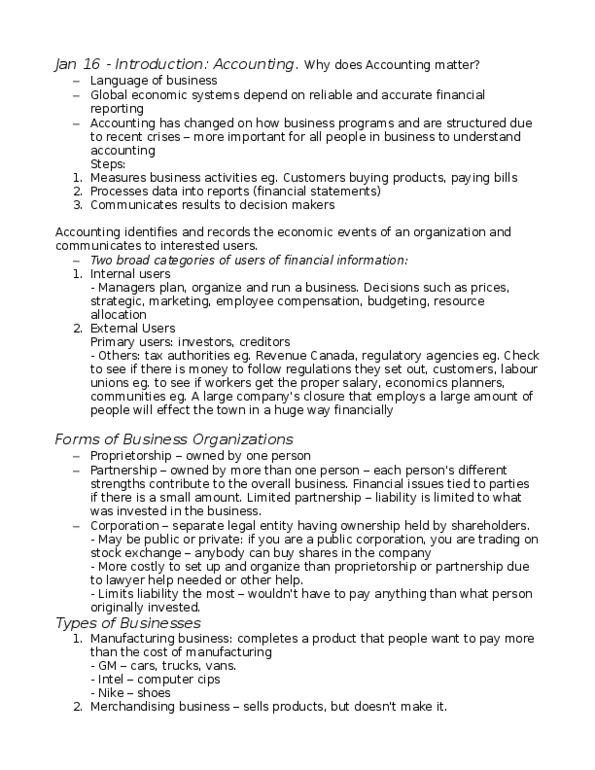 Management and Organizational Studies 1023A/B Lecture Notes - Legal Personality, Limited Partnership, Canada Revenue Agency thumbnail