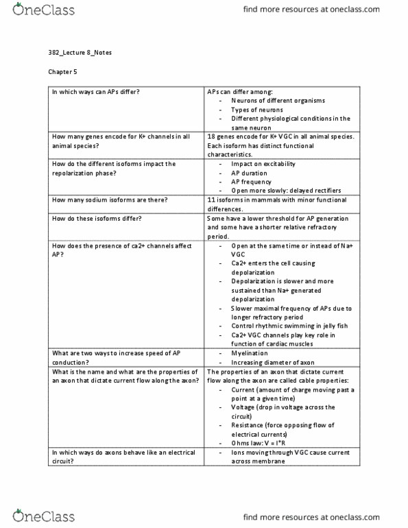 BIOL 382 Lecture Notes - Lecture 8: Fluid Compartments, Extracellular Fluid, Protein Isoform thumbnail