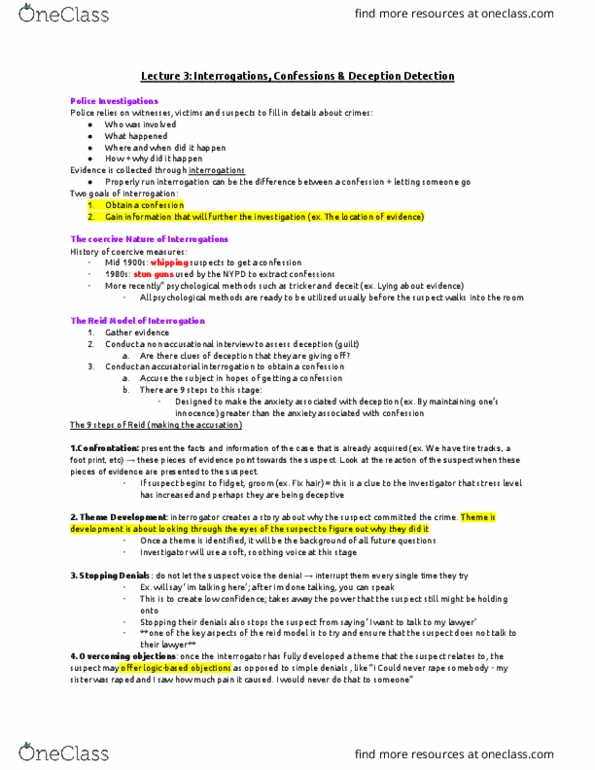 Psychology 2032A/B Lecture Notes - Lecture 3: New York City Police Department, Fidgeting, Soft Sell thumbnail