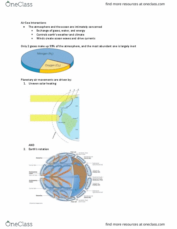 01:460:120 Lecture Notes - Lecture 10: Atmospheric Circulation, Solar Thermal Collector, Cool Air thumbnail