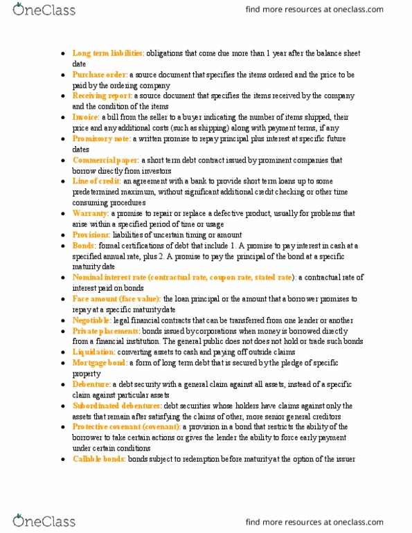 SMG AC 221 Chapter Notes - Chapter 9: Callable Bond, Nominal Interest Rate, Debenture thumbnail