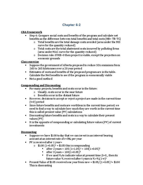 Economics 3220 Lecture Notes - Social Discount Rate, Net Present Value, Opportunity Cost thumbnail