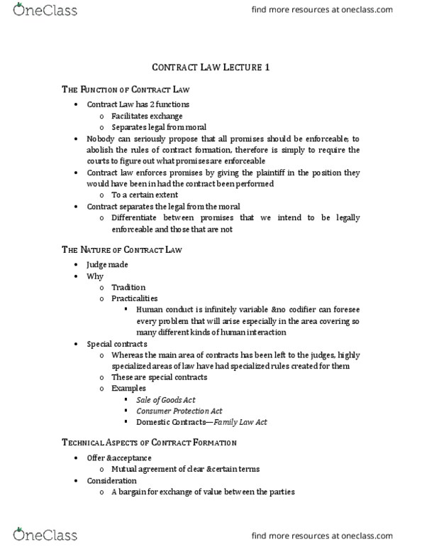 Law 2101 Lecture 13: Contract Law Lecture 1 thumbnail