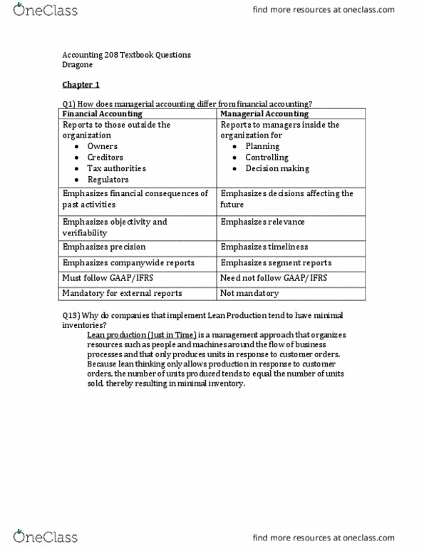 ACCT208 Chapter Notes - Chapter 1-2: Lean Manufacturing, Management Accounting, Fixed Cost thumbnail