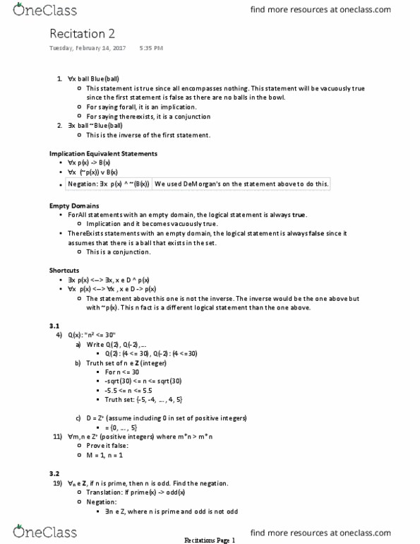 Cse 215 Quiz Recitation 2 Oneclass