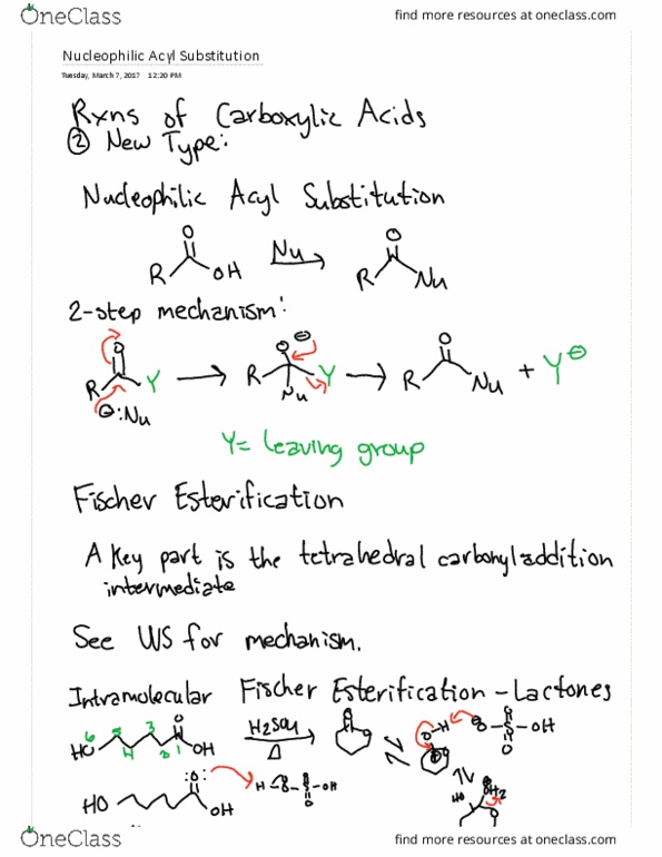 CH 328N Lecture 13: Nucleophilic Acyl Substitution thumbnail