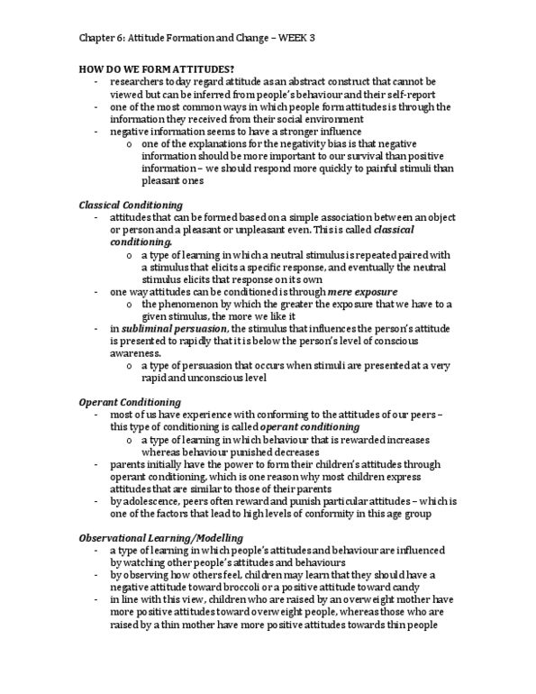 PSYC 2310 Chapter Notes - Chapter 6: Wear Sunscreen, Negativity Bias, Classical Conditioning thumbnail