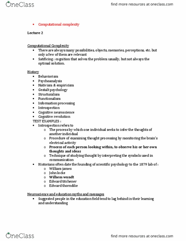 Psychology 2135A/B Lecture 12: Cognitive psych - full year course notes thumbnail