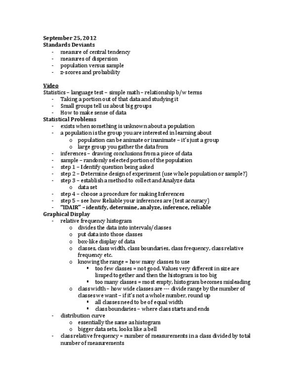 SOAN 2120 Lecture Notes - Central Tendency, Decimal Mark, Square Root thumbnail