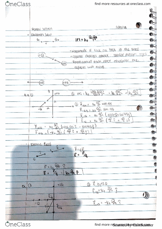 PHYSICS 6B Lecture Notes - Lecture 16: Surface Charge thumbnail