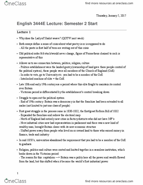 English 3444E Lecture 1: Lecture 1 thumbnail
