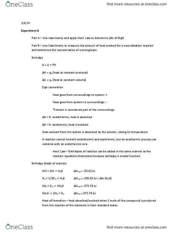 L07 Chem 151 Lecture 15: Spring Experiment 6 Lecture thumbnail