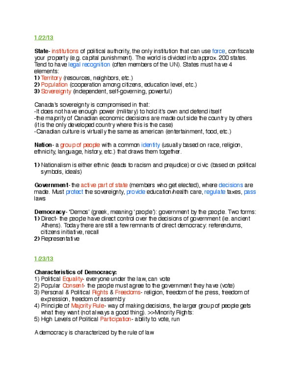 POL 128 Lecture Notes - Lecture 2: Direct Democracy, Wireless Telegraphy, Protestantism thumbnail