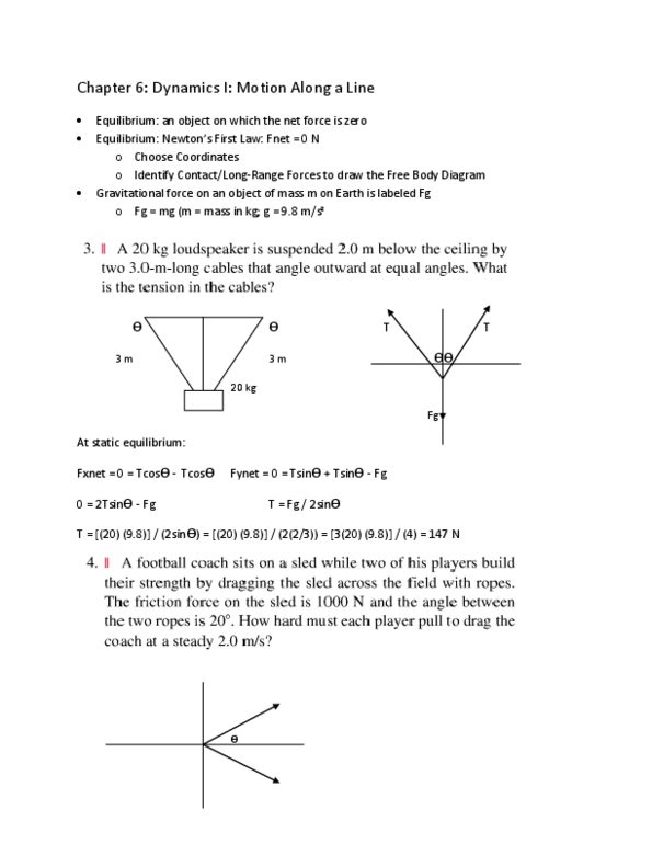 PHYS 031 Lecture Notes - Friction, Dynamic Equilibrium, Net Force thumbnail