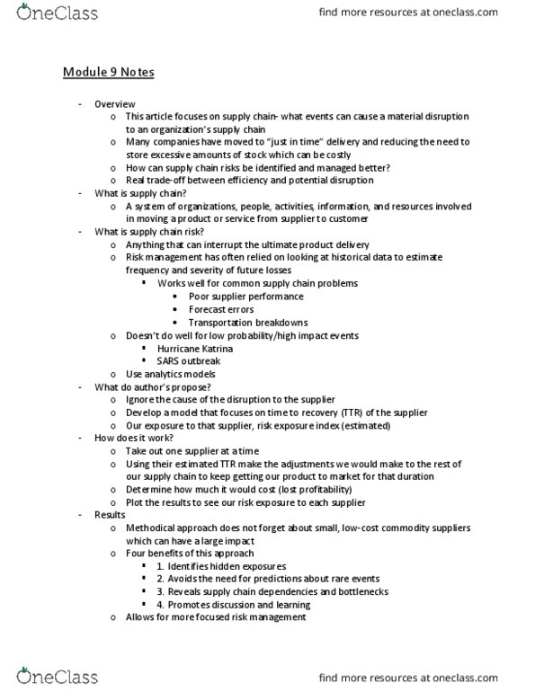 RMI-2302 Lecture 9: Module 9 Notes thumbnail