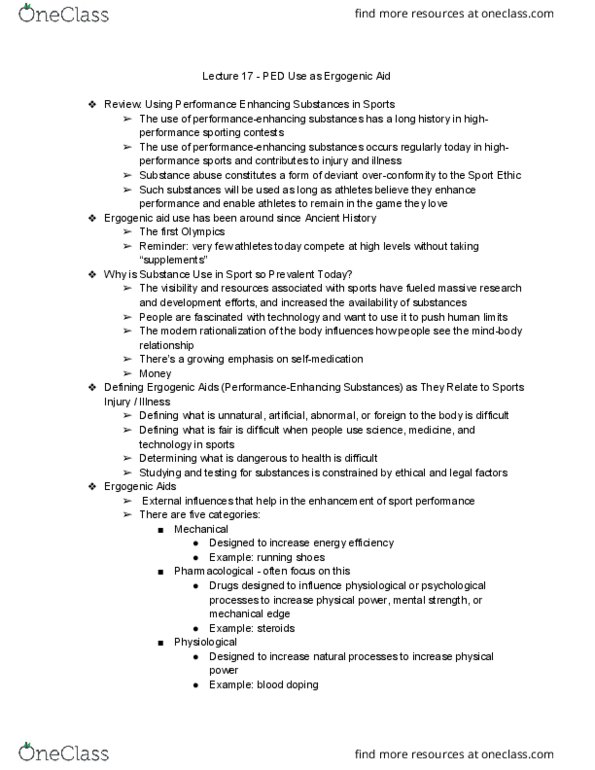 ENS 438 Lecture 17: PED Use as Ergogenic Aid thumbnail