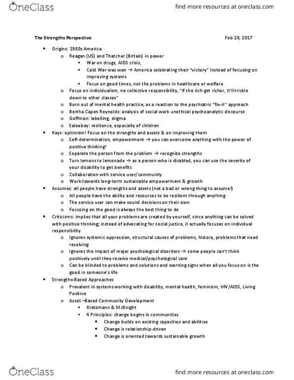 SWP 331 Lecture 4: strengths perspective thumbnail