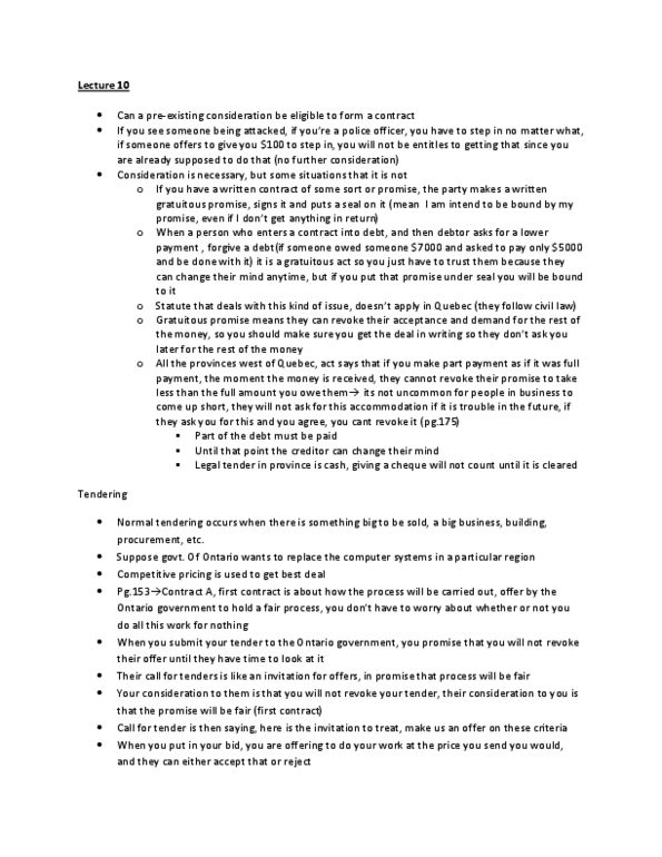 BUSA 391 Lecture Notes - Lecture 10: Legal Tender, Stock Exchange thumbnail