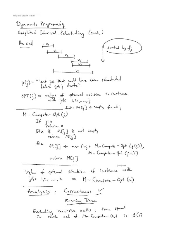 CS 4820 Lecture 8: 0210 Dynamic Programming 2 Weighted Interval Scheduling Continued thumbnail