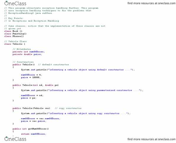 COMP 233 Lecture 3: Exception Handling thumbnail