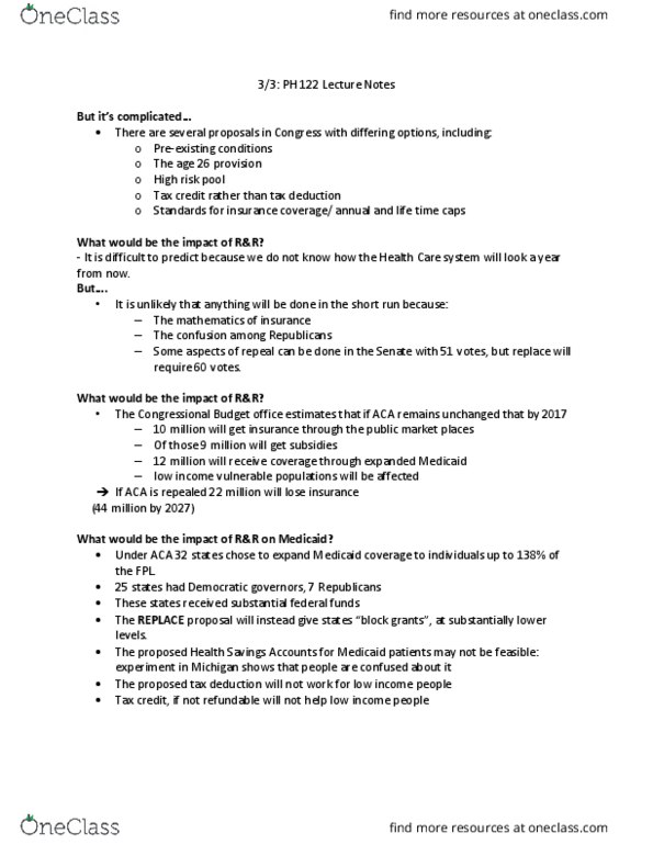 PUBHLTH 122 Lecture 17: 3/3/17 Lecture Notes thumbnail