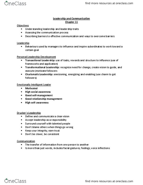 ADM 1300 Chapter 11: Management Chapter 11 thumbnail