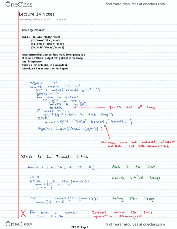 CPE 101 Lecture 14: & 15 Notes thumbnail