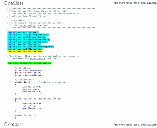 COMP 249 Lecture 11: FileIO14.java thumbnail