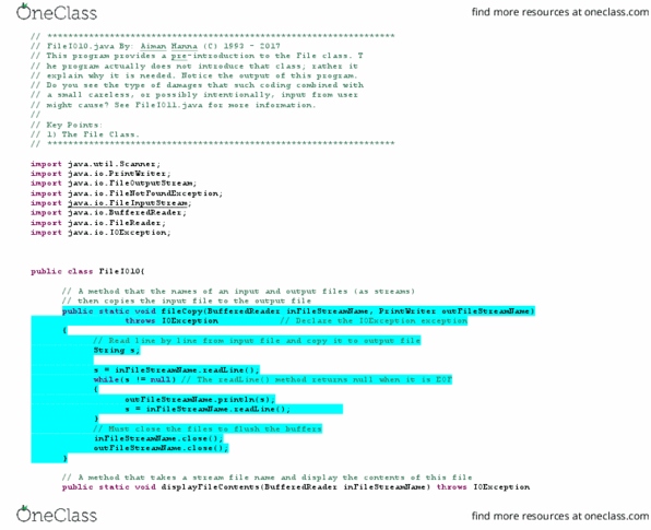 COMP 249 Lecture 10: FileIO10.java thumbnail