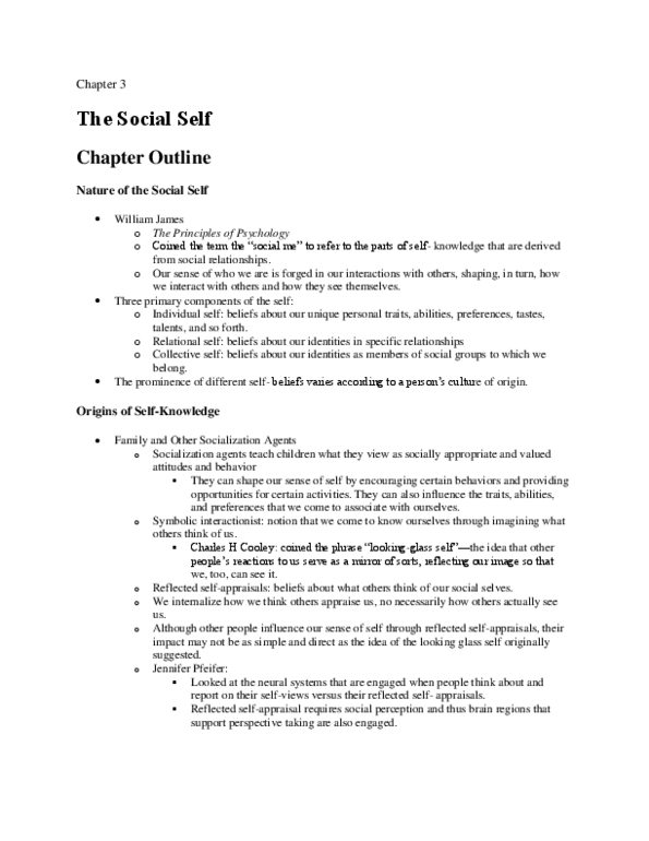 PSYCH 360 Chapter Notes - Chapter 3: Social Comparison Theory, Hazel Rose Markus, Construals thumbnail