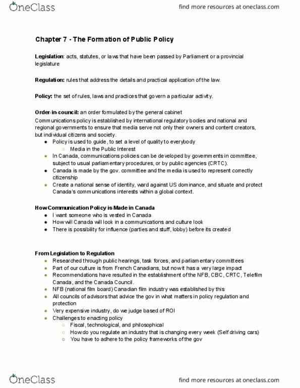CMST 1A03 Midterm Chapter 7 OneClass