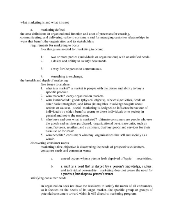 MKT 2210 Lecture Notes - Marketing Mix, Social Forces thumbnail