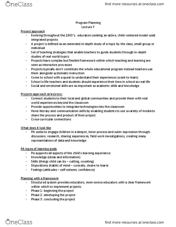 CLD 212 Lecture 7: Program Planning 7 thumbnail