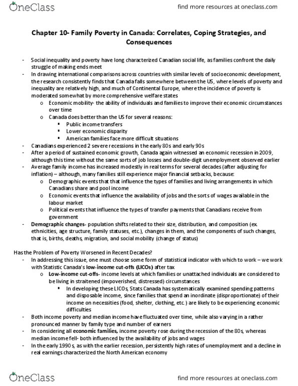 SOC271 Lecture 15: March 9- Chapter 10 (Lecture and Textbook) thumbnail