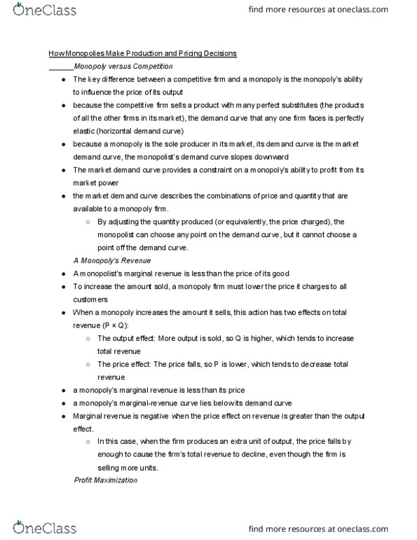 ECON 201 Lecture 2: How Monopolies Make Production and Pricing Decisions thumbnail