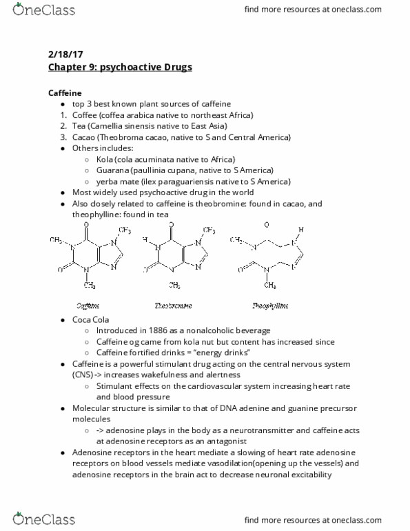 PSYCH C61 Chapter Notes - Chapter 9: Morphine, Sympathomimetic Drug, Asthma thumbnail