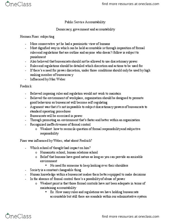 POLS 3190 Lecture Notes - Lecture 21: Public Participation, Comptroller, Whistleblower thumbnail