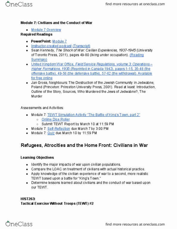 HIST 263 Lecture Notes - Lecture 8: Mau Mau Uprising, Tim Hortons, Reinhard Heydrich thumbnail