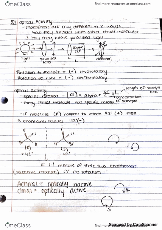 CEM 251 Lecture Notes - Lecture 9: Morning Sickness, Stereocenter thumbnail