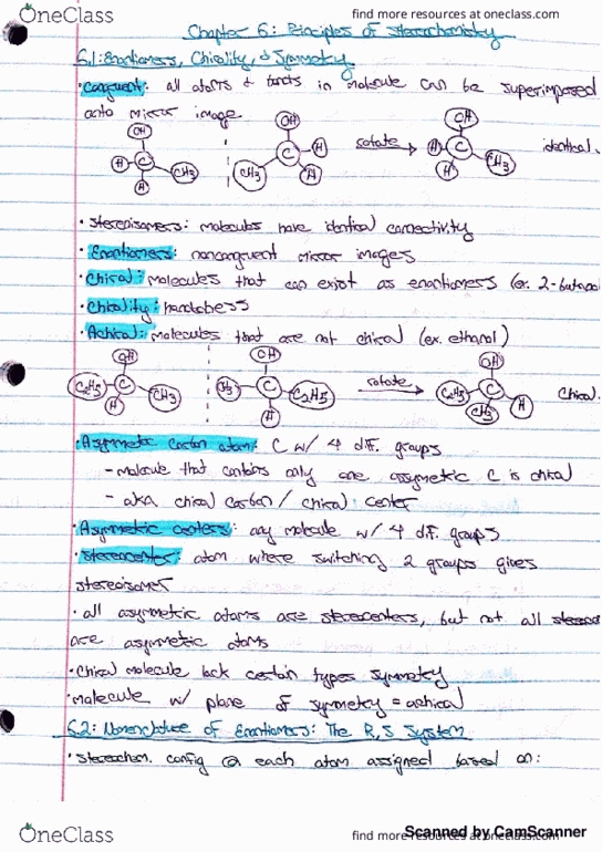 CHEM 3311 Chapter Notes - Chapter 6: Meso Compound, Wfir thumbnail