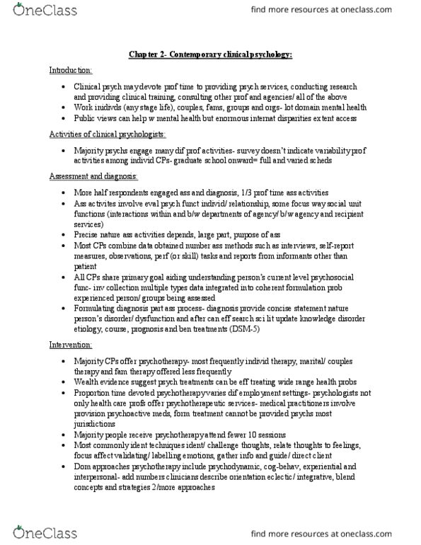 Psychology 3301F/G Chapter Notes - Chapter 2: Informed Consent, Clinical Supervision, The Young Professionals thumbnail