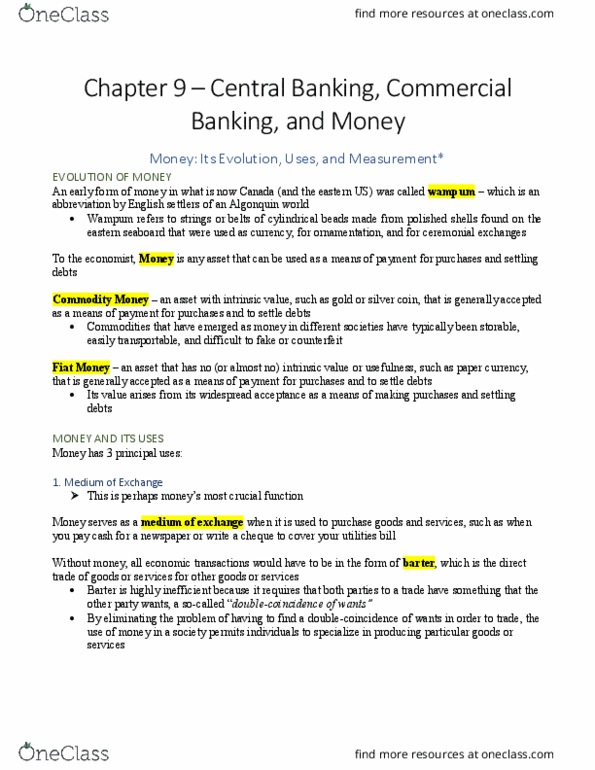 ECON-1007EL Chapter Notes - Chapter 9: Canada Deposit Insurance Corporation, Overnight Rate, Quantitative Easing thumbnail