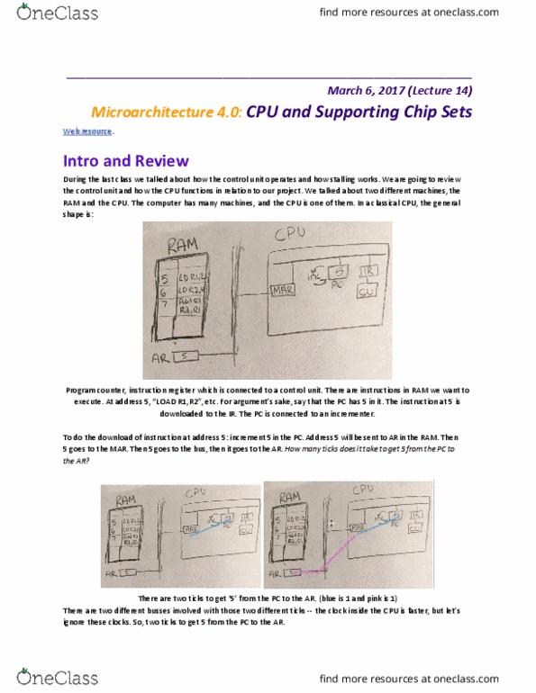 COMP 273 Lecture Notes - Lecture 14: Coprocessor, Master Boot Record, Instruction Register thumbnail