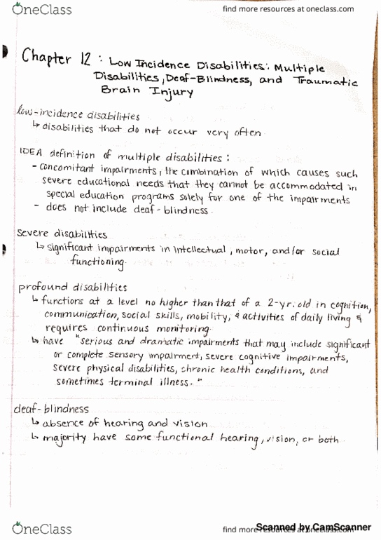 EDUC230 Chapter Notes - Chapter 12: Concussion, Penetrating Head Injury, Functional Skills Qualification thumbnail