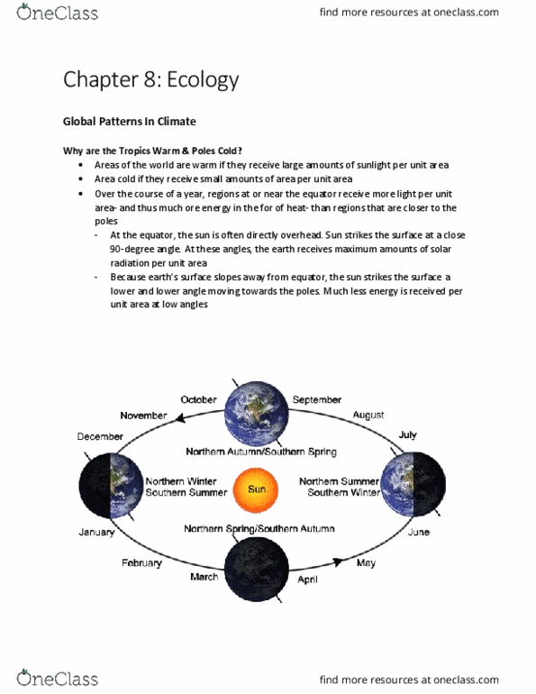 BIOL 1001 Chapter Notes - Chapter 10: Northern Hemisphere thumbnail