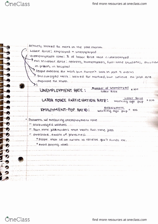ECON103 Chapter Notes - Chapter 9: Frictional Unemployment, Unemployment, Full Employment thumbnail