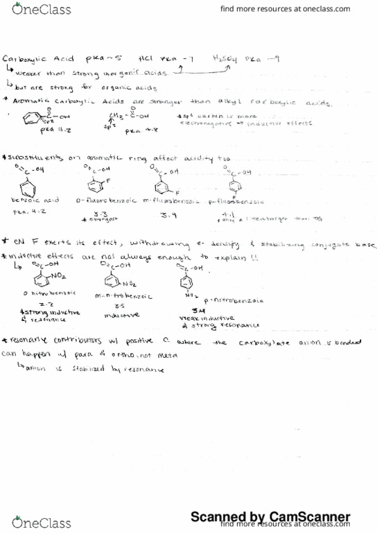CHEM 215 Lecture Notes - Lecture 14: Ion, Carboxylate, Phenols thumbnail
